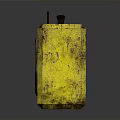 Vintage Yellow Electronic Boombox Appliance Featuring Rusty Speakers and Retro Design