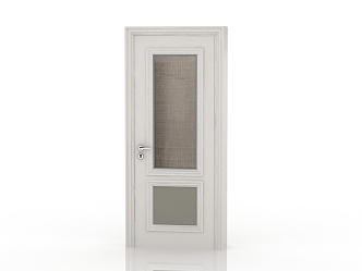 Jianou solid wood door interior door 3d model