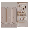 Modern Decorative Cabinet With Cloud Balloon Decor Small Ornaments Books And Picture Frames