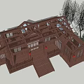 Traditional Wooden House Exterior With Red Lanterns And Ocean View Veranda Steps