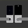 Smart Electronic Door Handle With Digital Screen Keypad And Modern Security Design