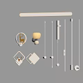 Modern Minimalist Wall Lamps With Various Designs And Decorative Elements For Home 3d model