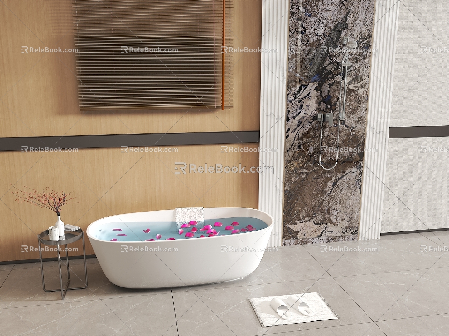 Bathtub Shower Ceramic Bath Tank Bath Tank 3d model