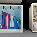 Creative Window Display Design With Various Decorative Elements And Artistic Styling
