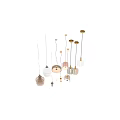Stylish Modern Pendant Lights With Various Designs Neutral Pastel Colors Rounded And Layered Shapes