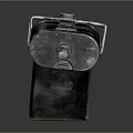 Vintage Industrial Equipment With Metal Bracket Structure And Worn Surface Details