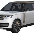 White Range Rover SUV With Sleek Design Details 3d model