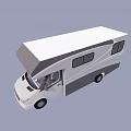 Modern White and Gray Recreational Vehicle Exterior With Windows and Roof Design