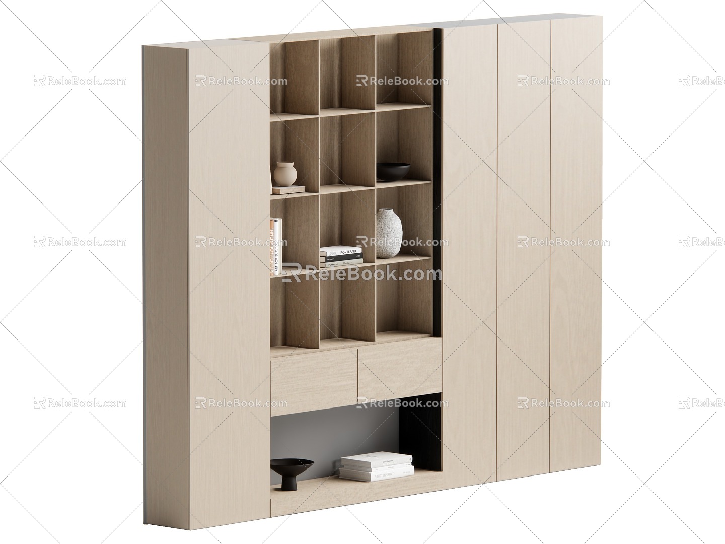 Modern Bookcase Rack 3d model