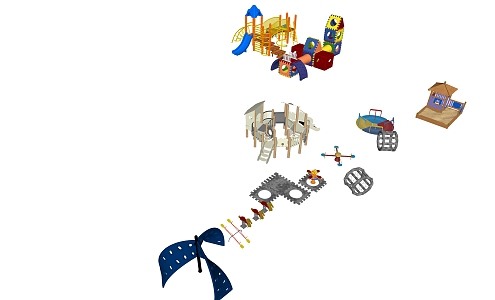 Children's play equipment Modern play equipment 3d model