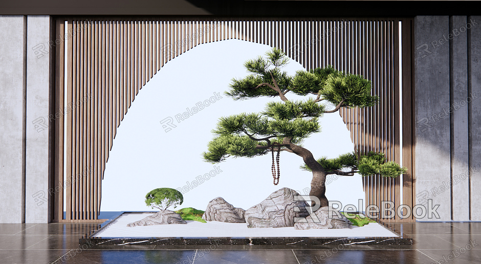 New Chinese style landscape sketch landscape wall model