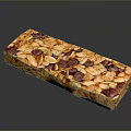 Nutritious Energy Bar With Oat Flakes Almond Slices And Dried Fruits