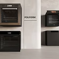 Sleek Poliform Black Built In Modern Kitchen Appliances With Contemporary Design