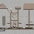 Modern cat climbing frame 3d model