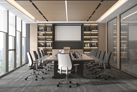 Modern Meeting Room Meeting Table and Chair 3d model