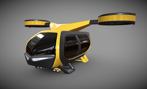 The Flying Taxi Concept 3d model