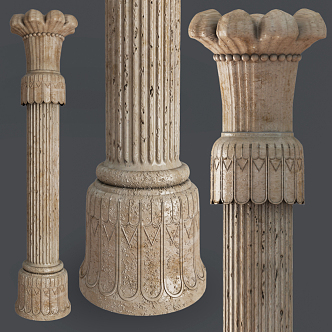 European Roman Column 3d model