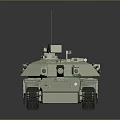 Modern Military Tank With Long Barrel Turret And Armored Body Design