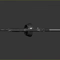 Modern Tactical Rifle With Black Body Magazine And Rail System