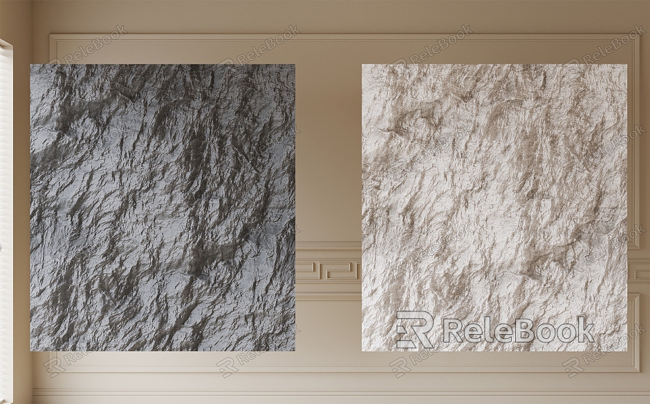 Star-moon texture stone concave-convex rough stone slate background wall model