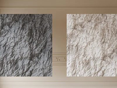 Textured Background Wall With Dark Gray And Light Gray Textures Decorative Molding For Interior 3d model