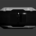 Portable Wireless Speaker With Carbon Fiber Texture Modern Design Carry Handle And Reflective Surface