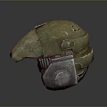 Modern Camouflage Tactical Helmet With Metallic Finish And Protective Sleek Design