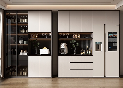 Home Wine Cabinet 3d model