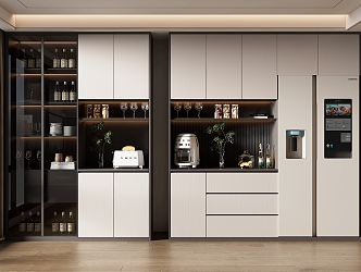 Home Wine Cabinet 3d model