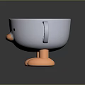Adorable White Duck Shaped Cup With Black Eyes Orange Beak And Feet As Household Item