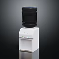 Modern Daily Use Water Dispenser With Black Bottle White Body And Control Buttons