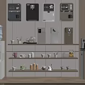 Modern Daily Electrical Appliances Display With Wall Mounted Standing Water Dispensers And Small Refrigerator