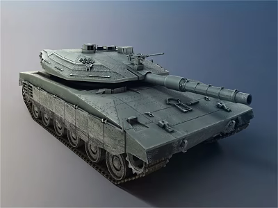 Military Weapon Main Battle Tank Featuring Heavy Armor Long Cannon And Tracks 3d model