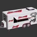 Budweiser King of Beers Mobile Trailer With Motorcycle Graphic And Red Accents