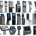 Public Facilities Featuring Self Service Kiosks With Touchscreen Displays And Various Designs