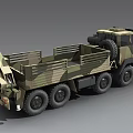 Camouflage Military Utility Truck With Multi Wheel Design And Open Cargo Bed For Transport