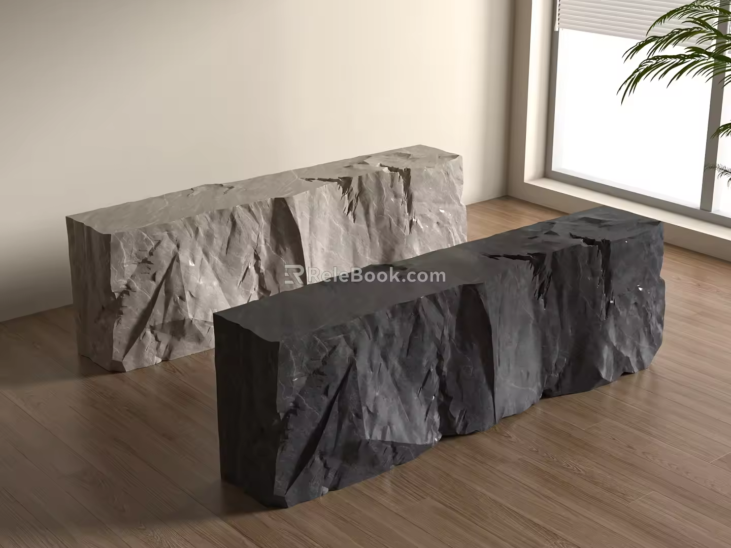 Rock Countertop Desk Reception Desk Reception Desk 3d model