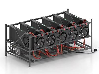 Server Graphics GPU Mining Server Cabinet Network Equipment Room Network Cabinet Equipment Cabinet 3d model