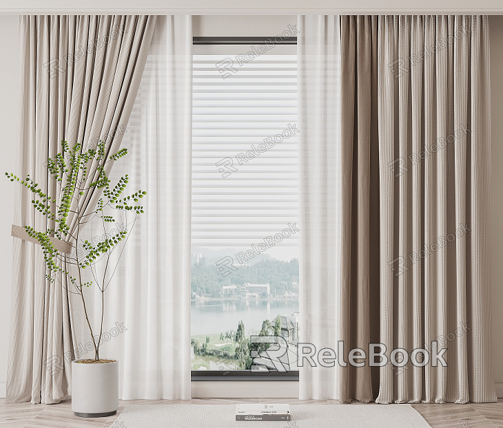 Modern Curtain Fabric Curtain model