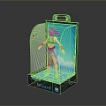 Aqua Wizard Female Character In Display Package With Blue Background And Soccer Ball