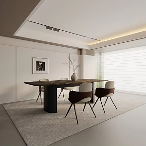 Modern dining table 3d model