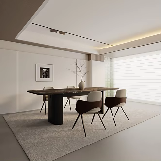 Modern dining table 3d model
