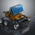 Mars Rover Equipped With Solar Panels Mechanical Arm And Wheels For Space Exploration 3d model