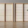 Sliding door Sliding door Grid sliding door Partition door 3d model