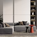 Modern corner sofa combination 3d model