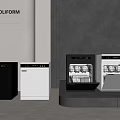 POLIFORM Modern Kitchen Appliances Black White Dishwashers And Washing Machines
