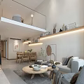 Modern Apartment Living Area With Large Windows And Minimalist Decor