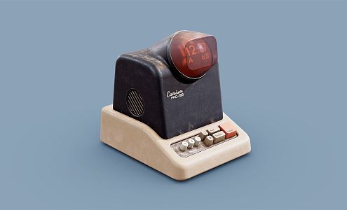 modern typewriter 3d model