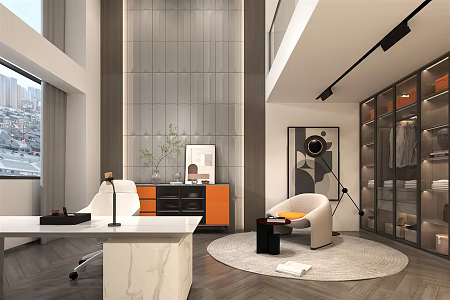 Modern Studio Duplex Living Room Studio 3d model