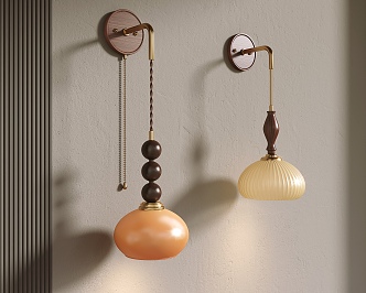 Quiet wind wall lamp 3d model